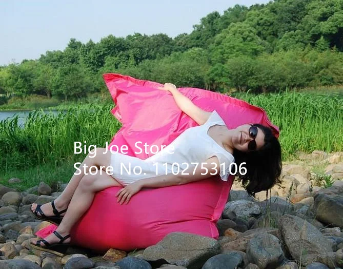 hot pink 600D Waterproof Outdoor Cushions Giant Large Beanbag Sofas Cover Foam Bean Bag Huge Bean Bag Puff Supplier