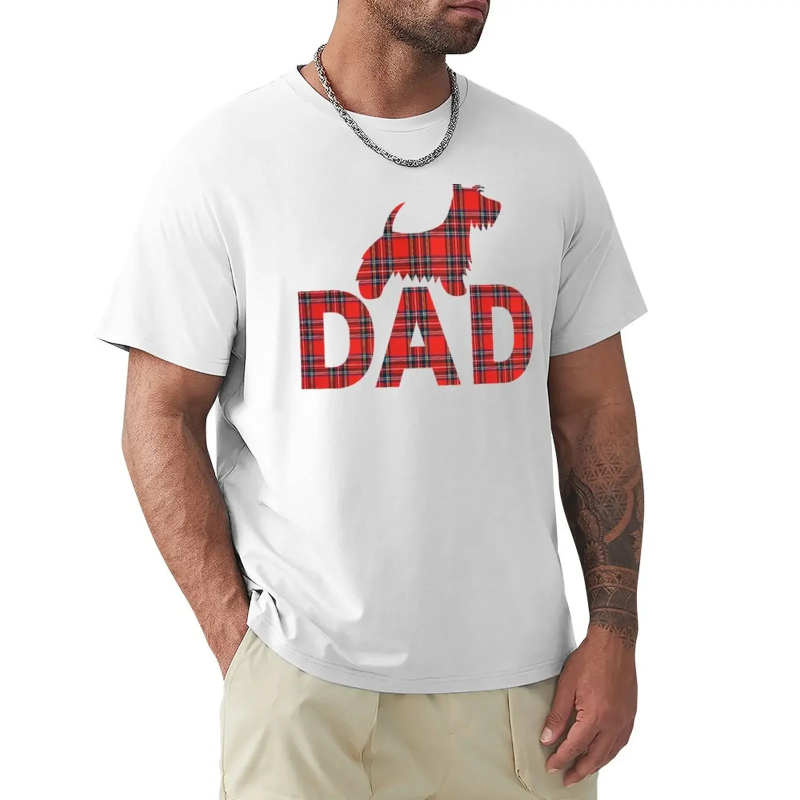 

Scottish Terrier Dad T-Shirt customs quick drying hippie clothes black t shirts for men