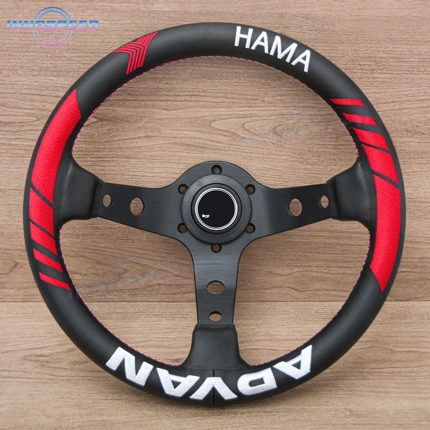 正規品OMP ステアリングホイール 3本スポーク 黒 スエード製