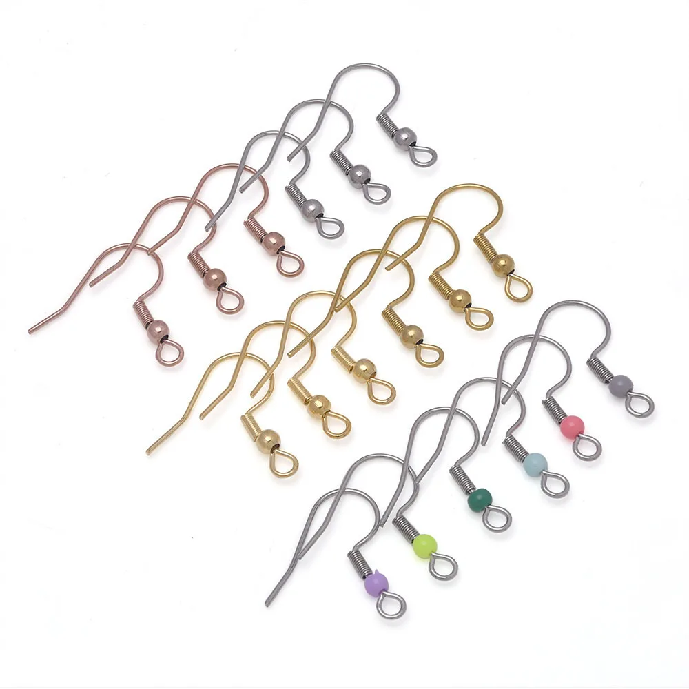 

30-50pcs/lot 316 Hypoallergenic Stainless Steel Earring Hook Clasps Earwire DIY Earring Findings For Jewelry Making Supplies