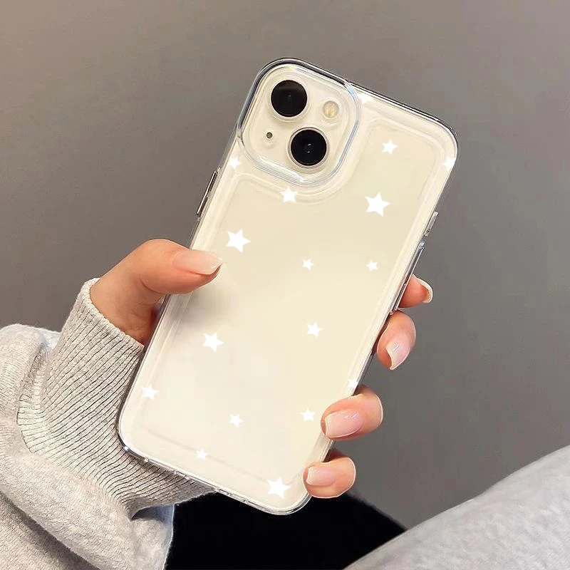Korean Star Creative Clear Phone Case - Stylish and Transparent Cover