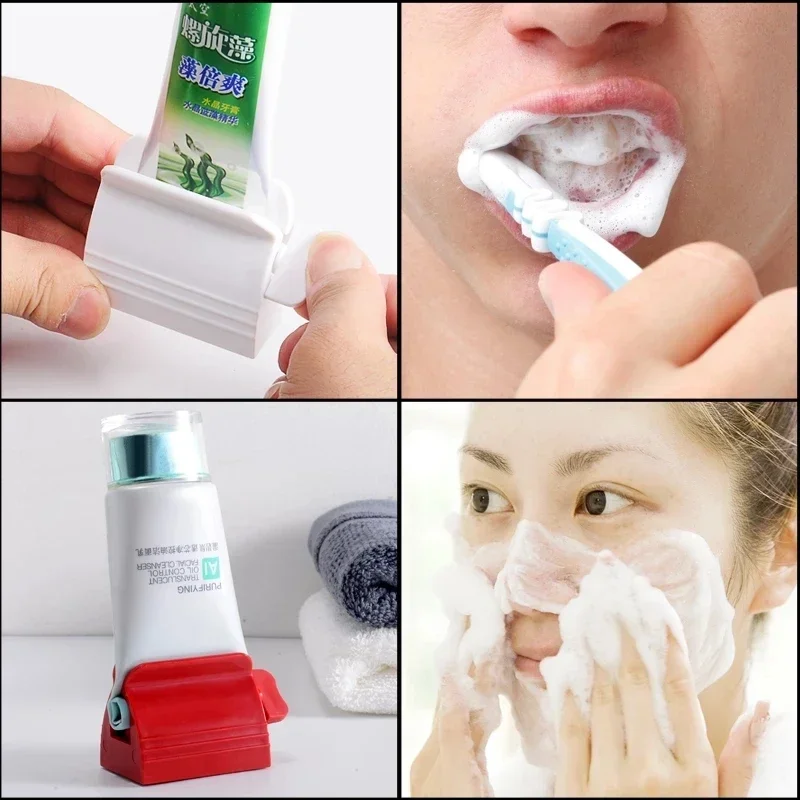 2 Sizes Rolling Tube Toothpaste Squeezer Dispenser Toothpaste Seat Holder Stand Roller Bathroom Set Accessories toothpaste squeezer
