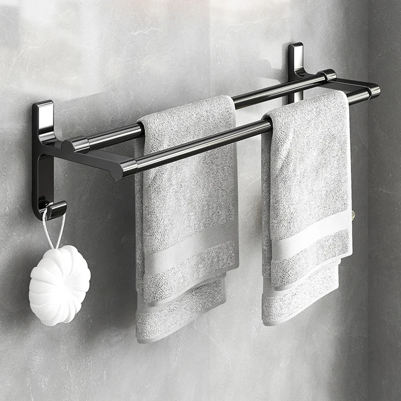 

Load Bearing Bathroom Storage Washbasin Aluminum Alloy Towel Wall Shelf Wall Mounted Estanterias Almacenaje Shelf KC50JZ