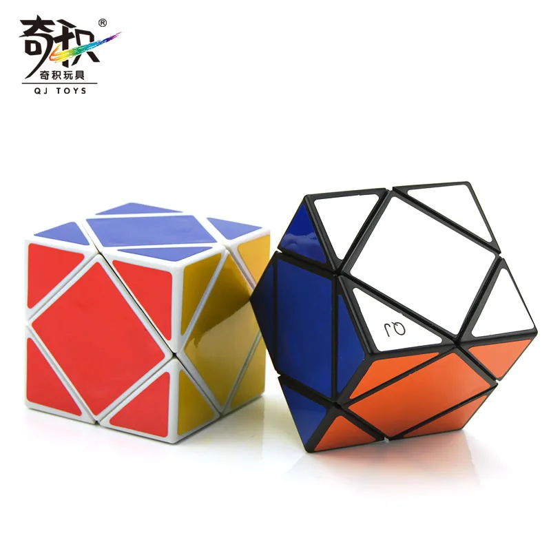 QiJi Skewbed Magic Cube QJ Skewed Diamond Cubo Magico Professional Neo Speed Cube Puzzle Antistress Toys For Children