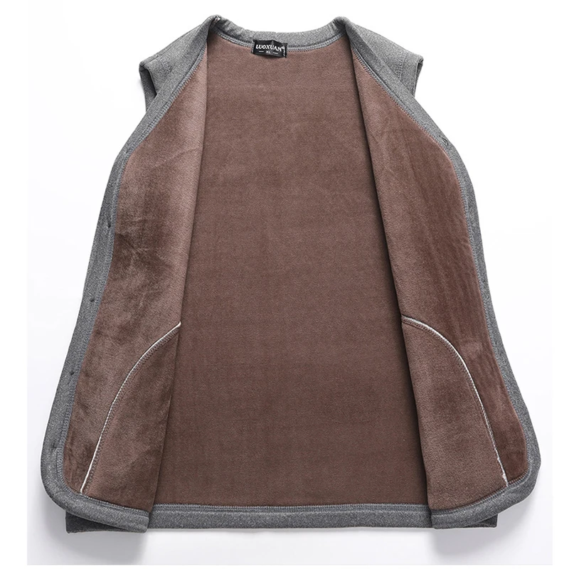 DIMUSI Winter Men's Vests Casual Man Fleece Warm Sleeveless Jackets Fashion V-Neck Outwear Thermal Fishing Waistcoats Clothing sleeveless vest sleeveless vests fashionable vests