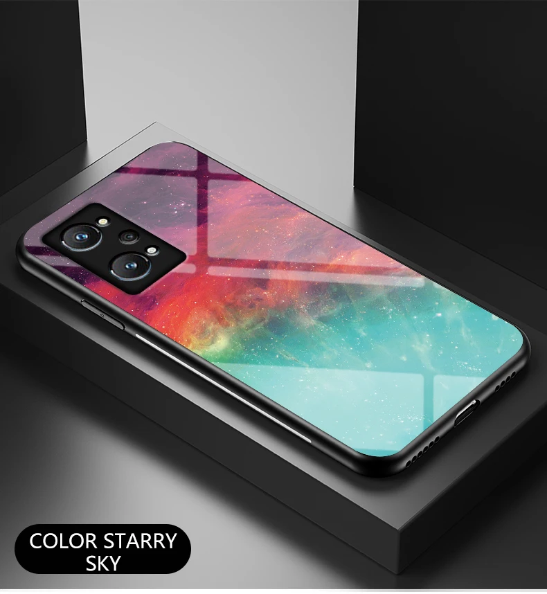 Für Realme Neo 3 Abdeckung DECLAREYAO Glas Harte Coque Für für Realme GT Neo 2 GT Fall Gehärtetes Glas Silikon Weiche Kante Bac_voghion.com