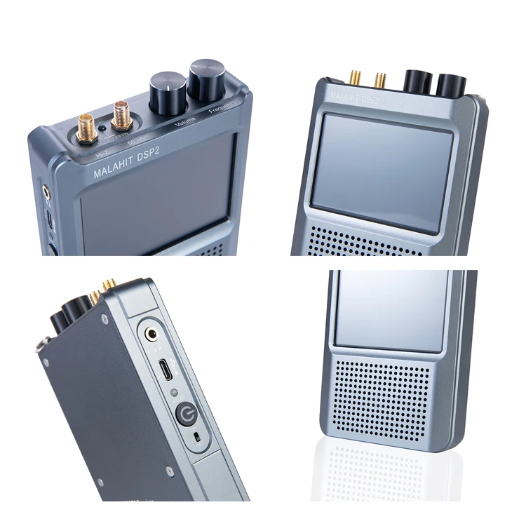 Latest Registered 50K-2GHz Malahit-DSP2 2.40 DSP SDR Malahiteam Receiver Radio Receiver 3.5 inch Touch Screen CNC Aluminum Case 2