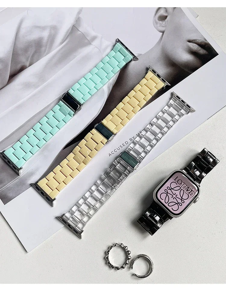Premium Watch Strap, Case, and Glass Protector Combo – Stylish Candy Bracelet