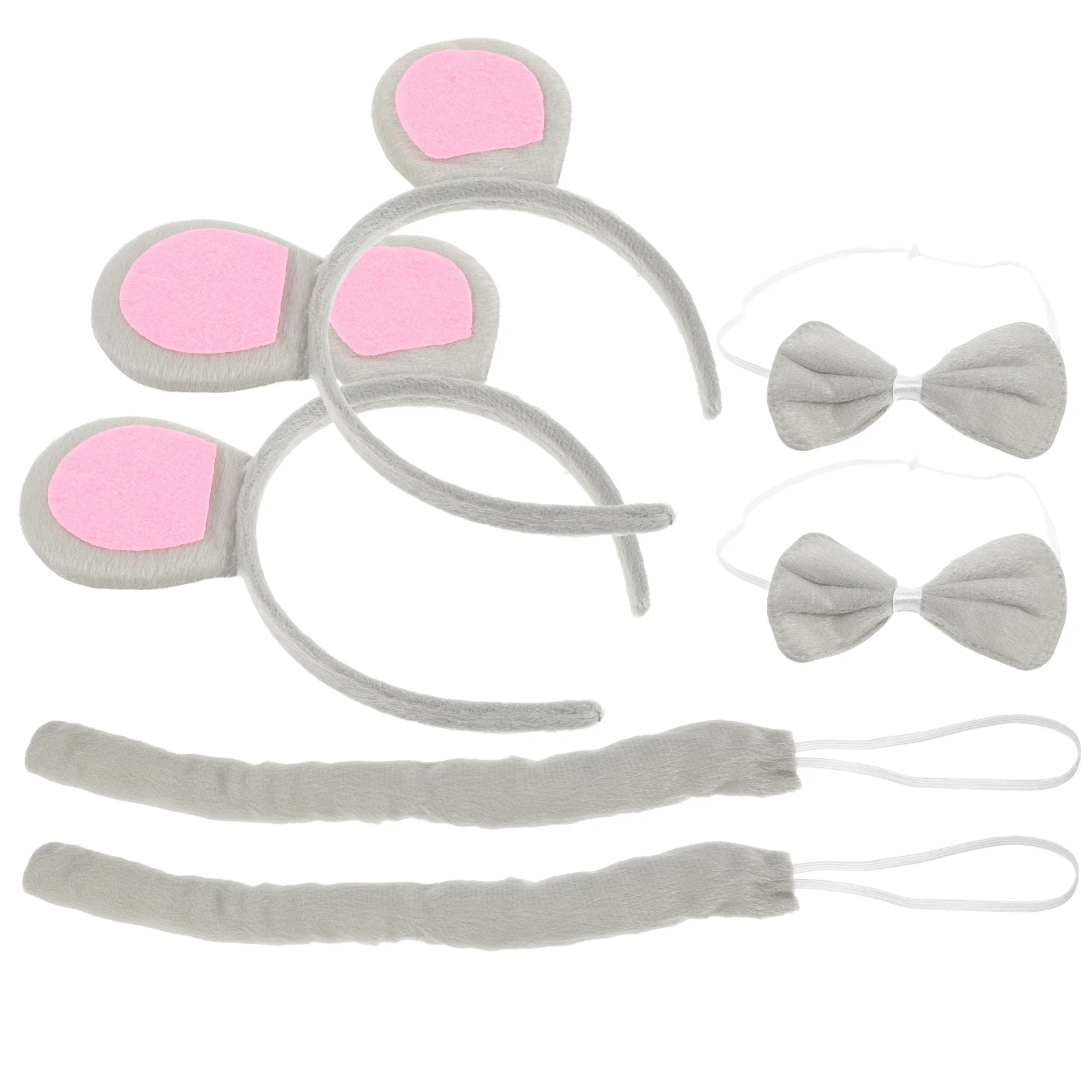 

Bunny Ears for Baby Tail Costume Kids Adorable Hair Clasps Set Ears Tail and Bow Tie Kids Cosplay Party Costume