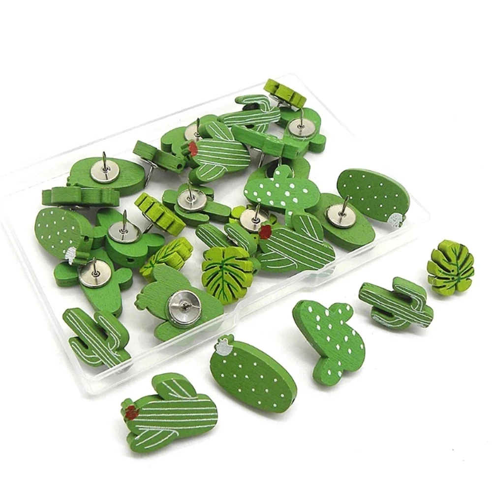 

Creative Cactus Palm Leaf Wall Maps Calendar Decoration Cork Boards Thumbtacks Push Pins School Supplies Nails