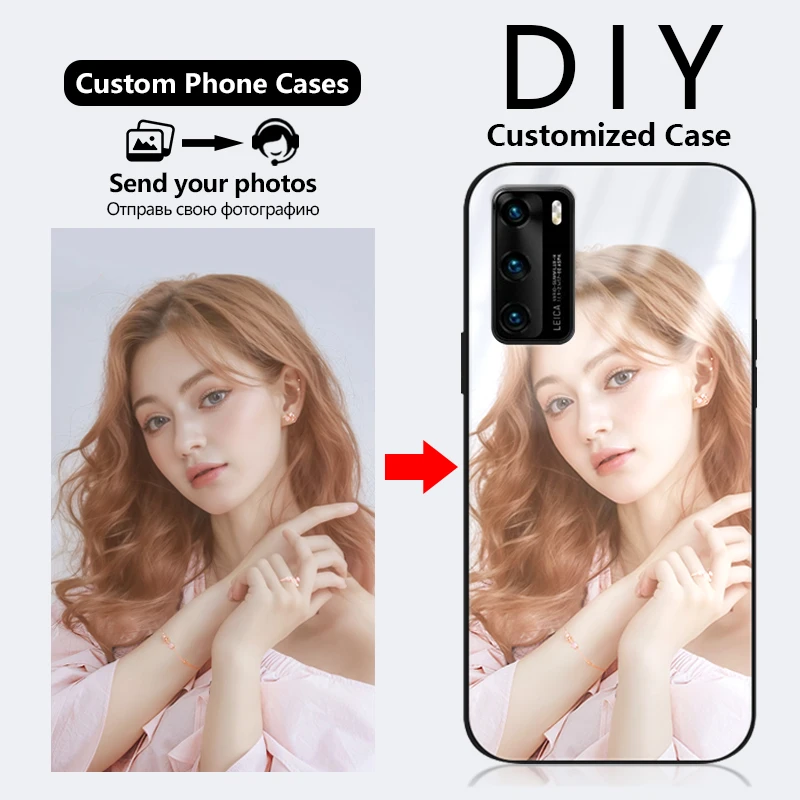Personalized Pattern Design Custom Glass Silicone Phone Case