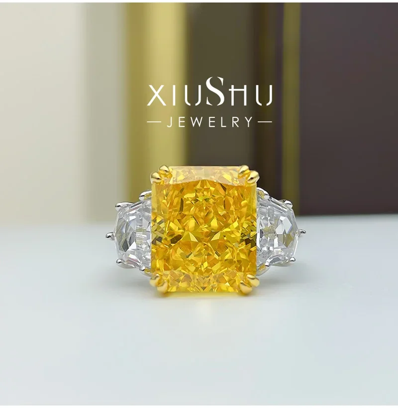 

Импортная высокоуглеродистая Бриллиантовая искусственная технология Karachi 8ct, радиановая огранка, цвет огня, невероятная фотография, серебряные украшения