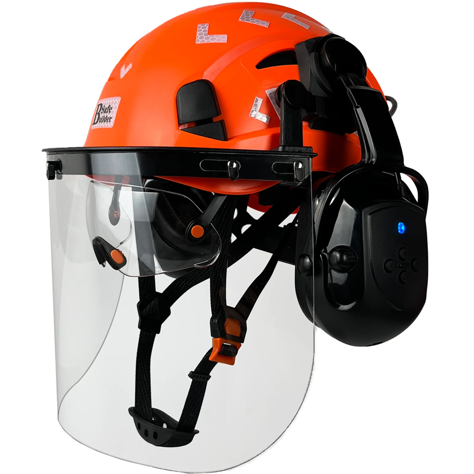 Safeyear Pro Forestry Chainsaw Safety Helmet With Adjustable Earmuffs Mesh