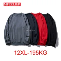 Autumn Spring 12XL 195kg Large Size Sweatshirts 11XL 10XL 9XL Bust 180cm Loose Men Hoodies 1