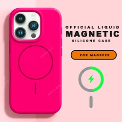 Custodia per telefono in silicone liquido magnetico ufficiale con protezione per ricarica MagSafe - Cover morbida