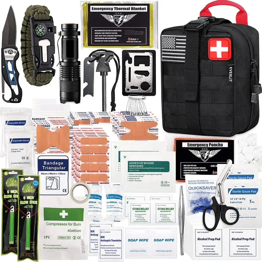 250 Piece Outdoor Survival First Aid Kit