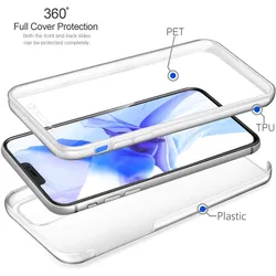 Premium 360° Full Body Silicone Protective Case - Soft Clear TPU Cover - iPhone 11 Pro (Clear)
