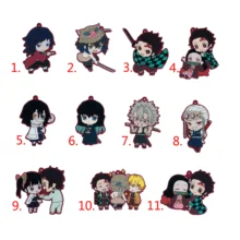 

Demon Slayer Kimetsu no Yaiba Anime Rubber Keychain Key Ring Race Straps Cosplay