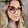 R57576 Color-Blocked Blue Light Blocking Glasses Frame Stylish Cat Eye Optical Presbyopia Eyeglasses Customizable Prescription 1