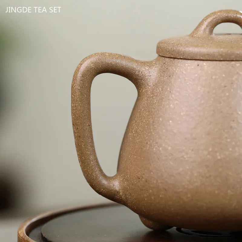 230ml Raw Ore Section Mud High Stone Scoop Tea Pot Boutique Yixing Purple Clay Teapot Home Customized Tea Maker Tea Set Supplies