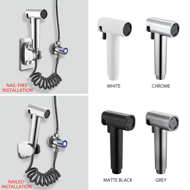 

Toilet Bidet Faucets Sprayer Handheld Bidet Sprayer Toilet ABS Switch Bidet Spray Bathroom Shower Portable Clean Tools G1/2