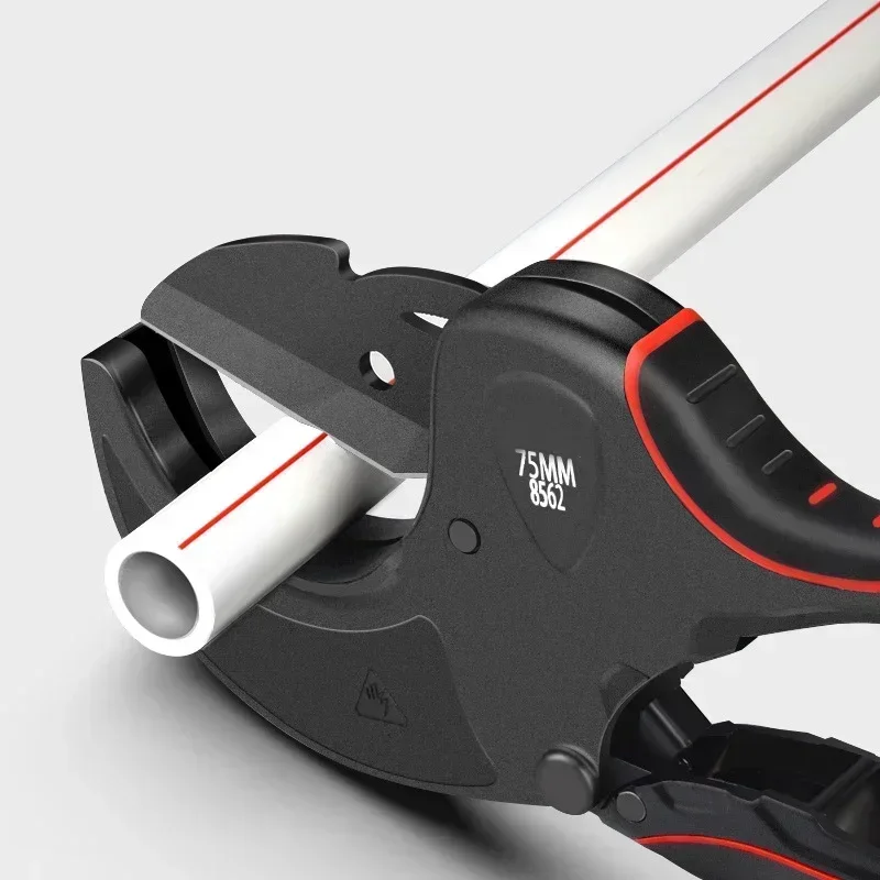 Professional Tube Scissors Pipe Cutter SK5 Blade With Treatment Ratchet Pvc/Pu/Pp/Pe Hose Pipe Shears Electric Line Hand Tools 5