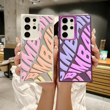 Spain INS Letter Popular Colorful Phone Case For Samsung Galaxy S25 Edge S24 S23 S22 S21 S20 Ultra Funda Silicone Silver cover 1