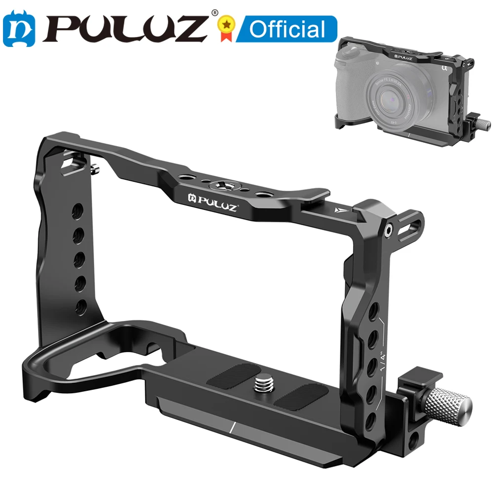 Puluz Per Sony A6700 Metal Camera Cage Stabilizzatore Rig