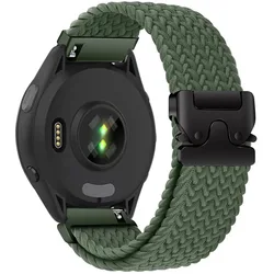 Enhanced Nylon Braided Strap with Parachute Buckle - 20/22mm - Strap width 20mm (Army green)