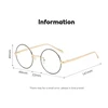 Metal Big Frame Round Prescription Glasses With Astigmatism Anti Blue Light Student Nearsighted Spectacles 0 -0.5 -0.75 To -4 3