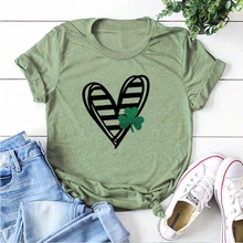 

St Patricks Day Shirt Women Fun Womens Tshirt Shamrock Gift Ideas for Her Lucky Shirt Cute Gift Harajuku