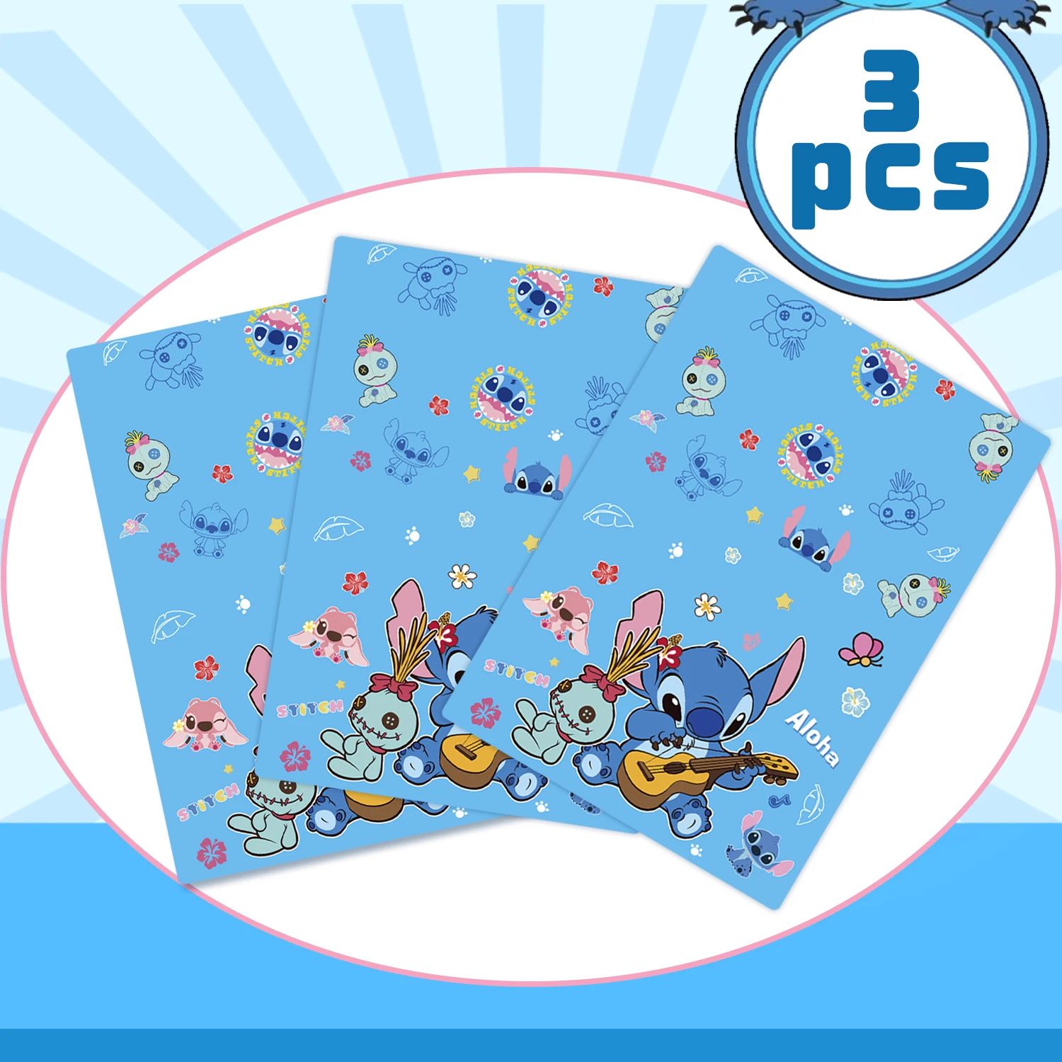 Stitch Party Tablecloths, 3pcs Stitch Party Decorations Tablecloths set-Stitch Tablecloth,Stitch Party Table Cover etc 6