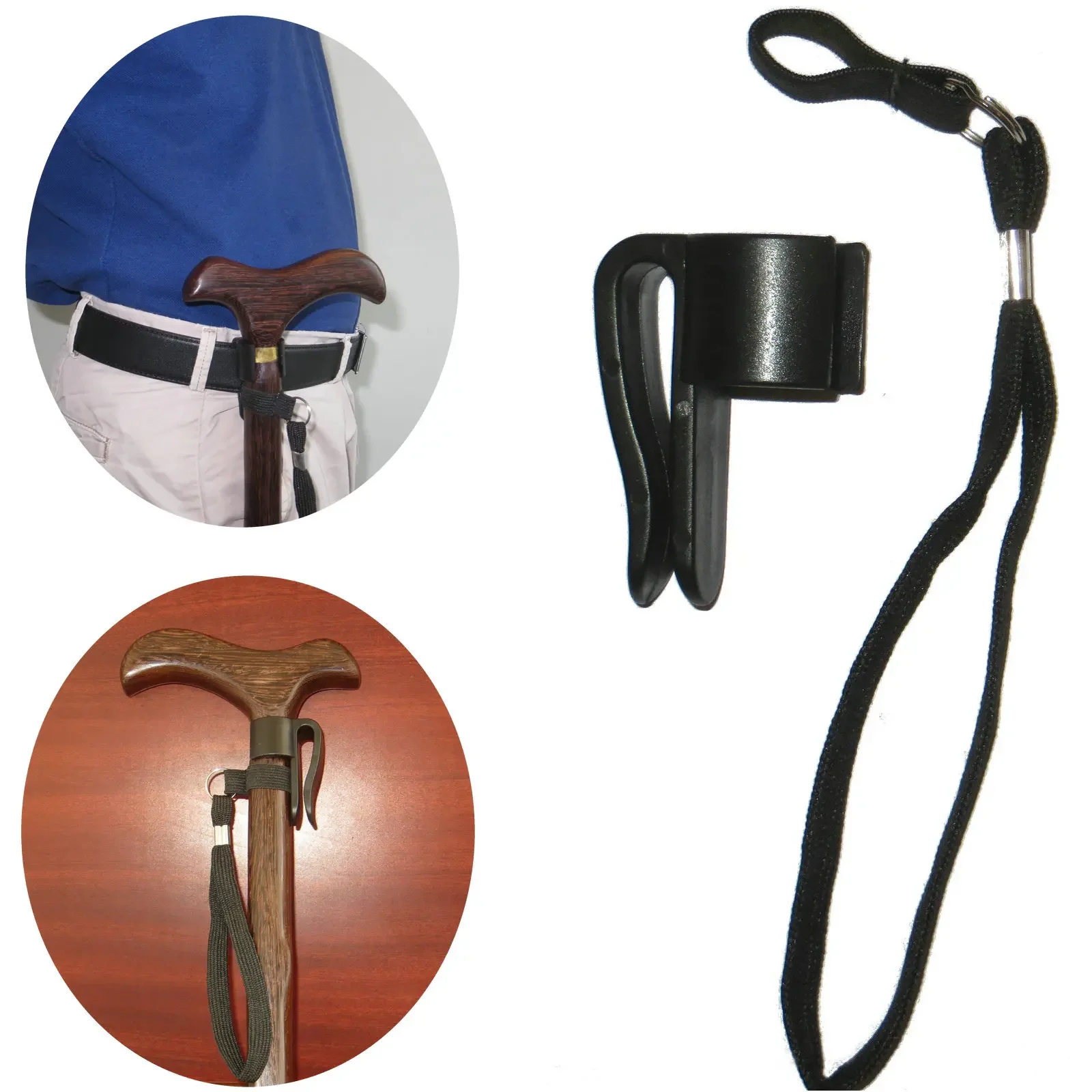 Walking Stick Holder and wrist strap Fit 20~25mm walking sticks and canes walking stick holder