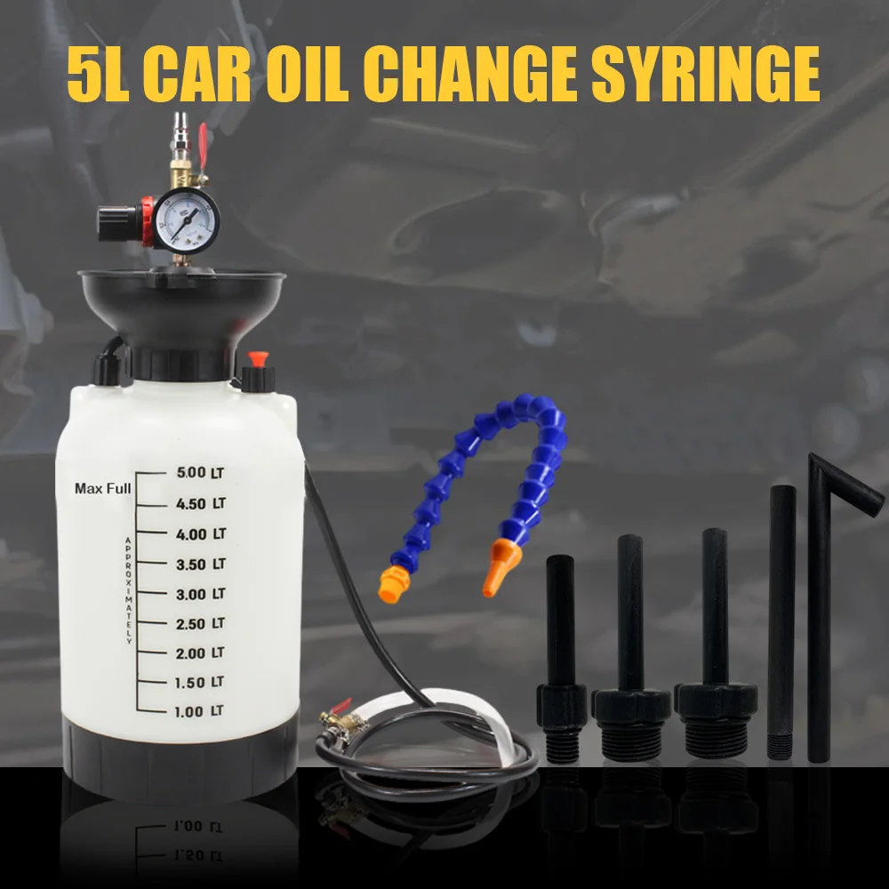 Oil Change Pump 5L Car Syringe for Brake Fluid Replacement Brake Fluid Reservoir