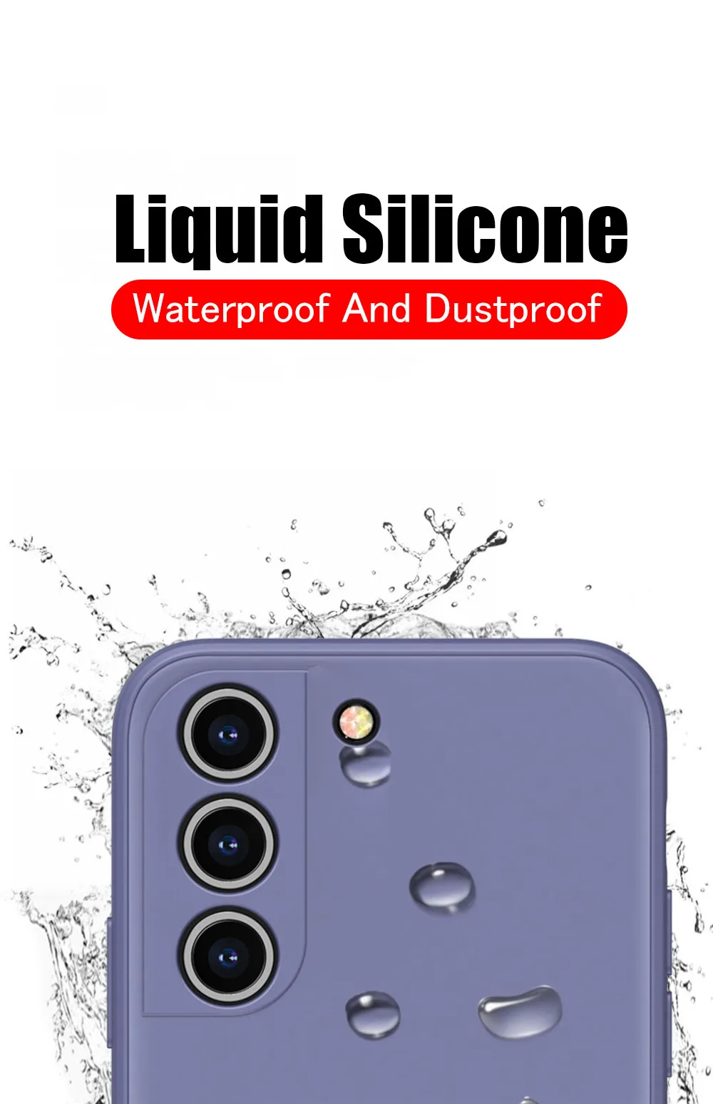Quadratische Flüssigsilikonhüllen für Samsung S22 S21 S20 FE Plus Note 10 20 Ultra A32 A42 A52S A72 A53 A13 5G Stoßfestes Sof_voghion.com