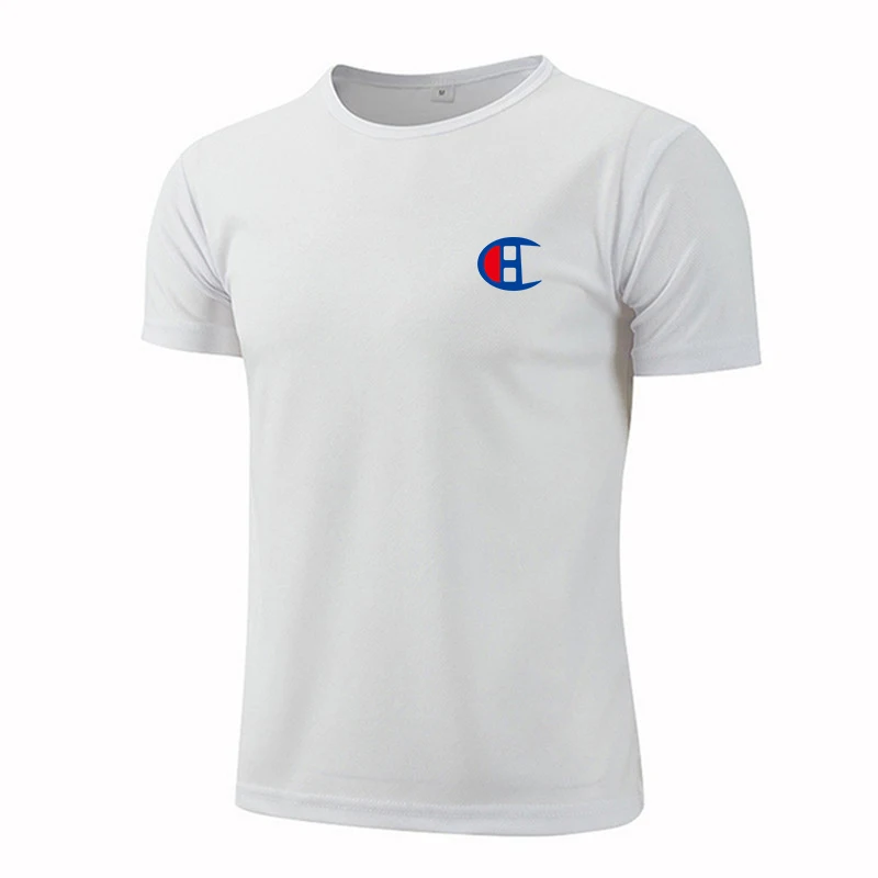 Women Men Quick Drying Short Sleeve Tees Summer Gym Running O-Neck T-Shirt Training Exercise Gym Sport Blank Tops For Printing