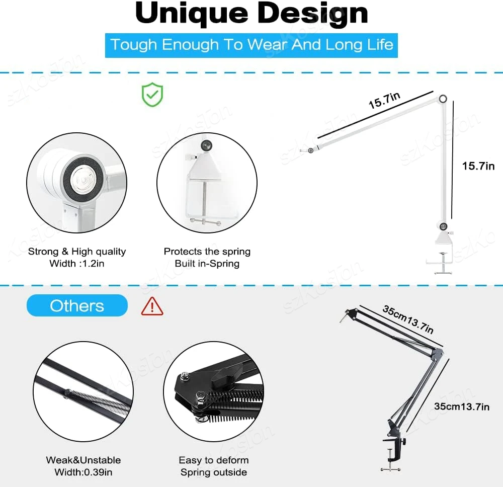 Adjustable Microphone Stand Suspension Boom Scissor Arm Stands for A8 A6V K658 K688 K669 Mic USB Condenser Microphone Recording