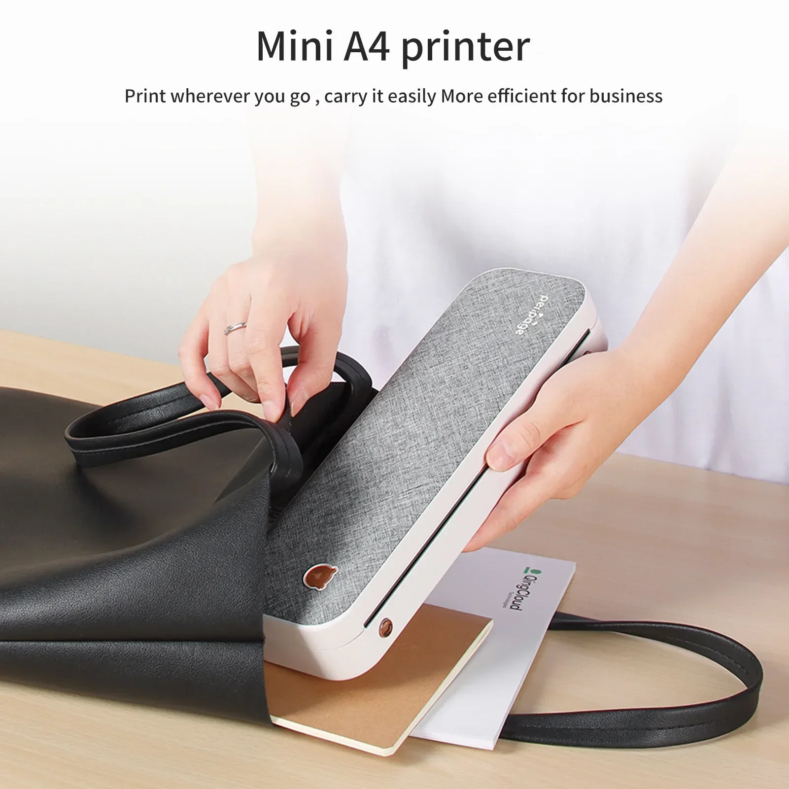GlowMartA4 Portable Photo Wireless Mini Hand Thermal Label Pocket Printer Sticker Machine for Mobile Phone