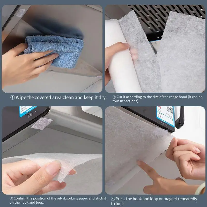 Kitchen Exhaust Range Hood Cover Oil Suction Film Oil Suction Paper Filter Screen Disposable Cotton cooker hood filter