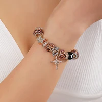 Nouveau noir No.8 boule léopard coeur étoile croix Bracelet collier Unique à la mode doux polyvalent personnalisé bijoux cadeau 4