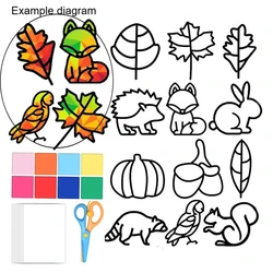 Autumn Wreath Craft Kit: Festive Decoration Supplies (1set)