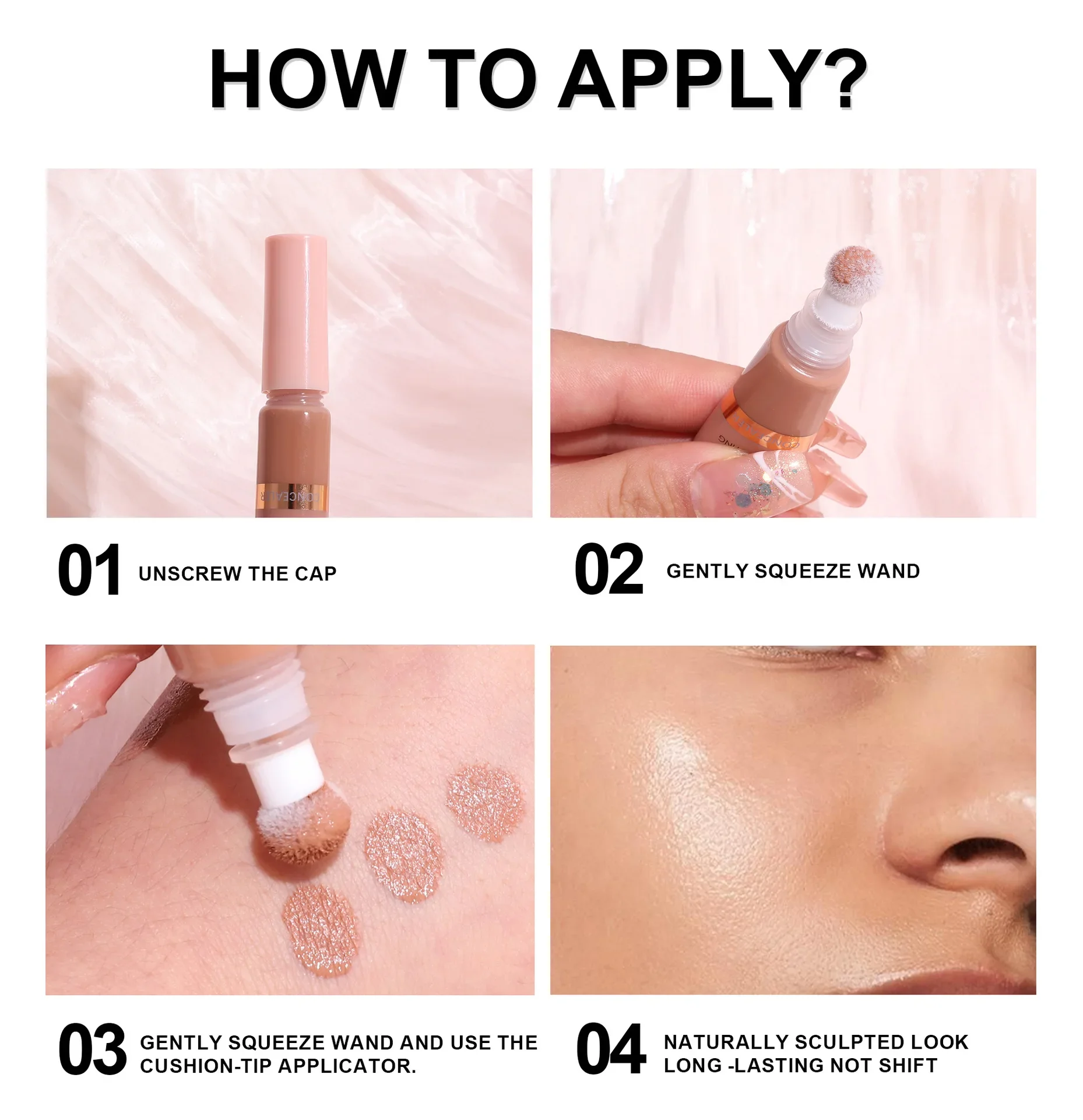 Waterproof Concealer Stick Cover Acne Spots Dark Circles Liquid Foundation Modify Skin Tone 4 Color Concealers Foundations Cream_voghion.com