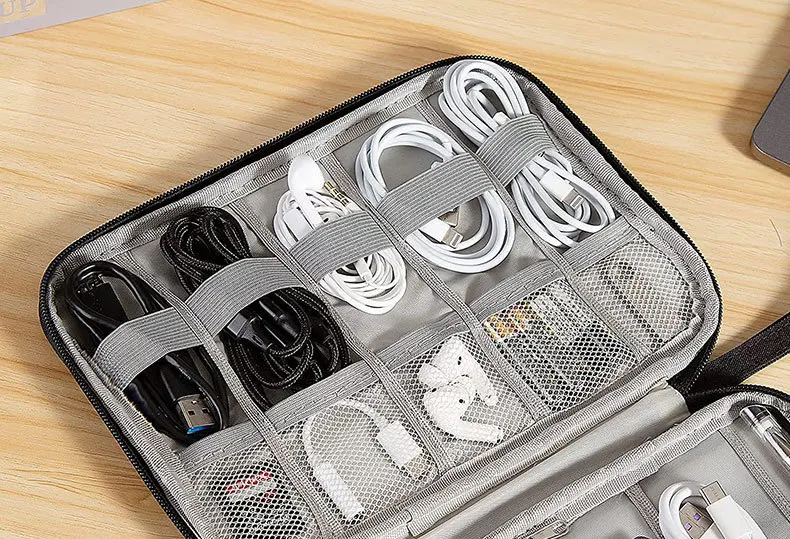 Charging Cables Storage Bag Travel Digital Bag Portable Cables Classification Dividers Storage Organizations roller cabinet