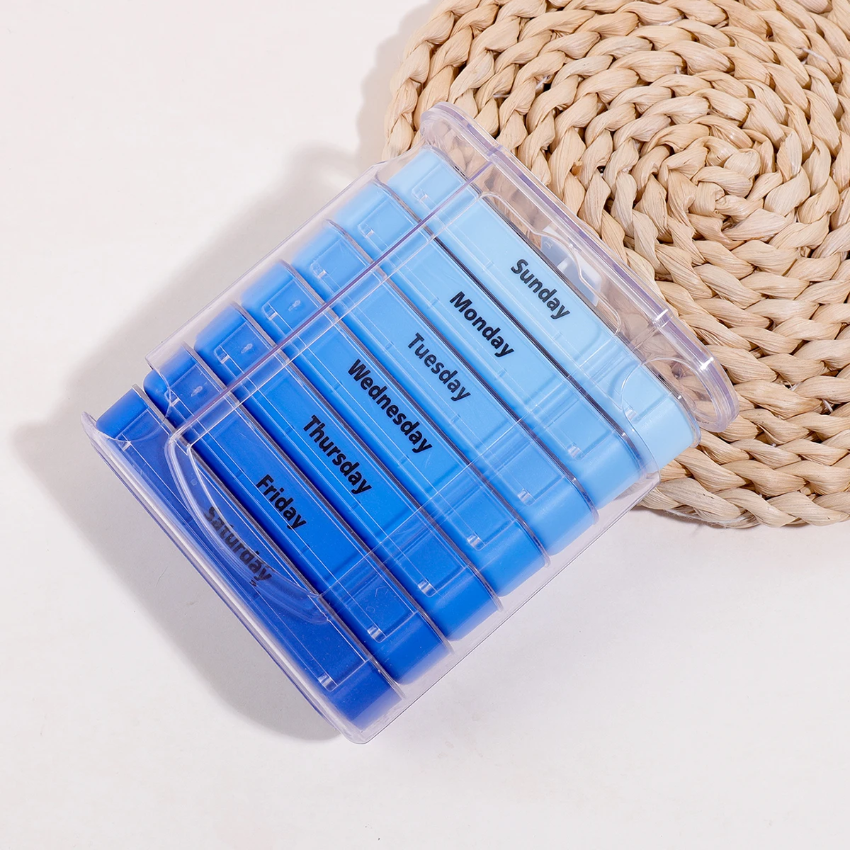 Portable 7-Day Pill Organizer with 28 Compartments for Daily Medication Management