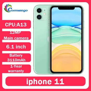 Apple Original unlocked iPhone 11 64GB/128GB/256GB Face id A13 6.1 inch LCD screen IOS LTE 4G iphone11 NFC used cellphone