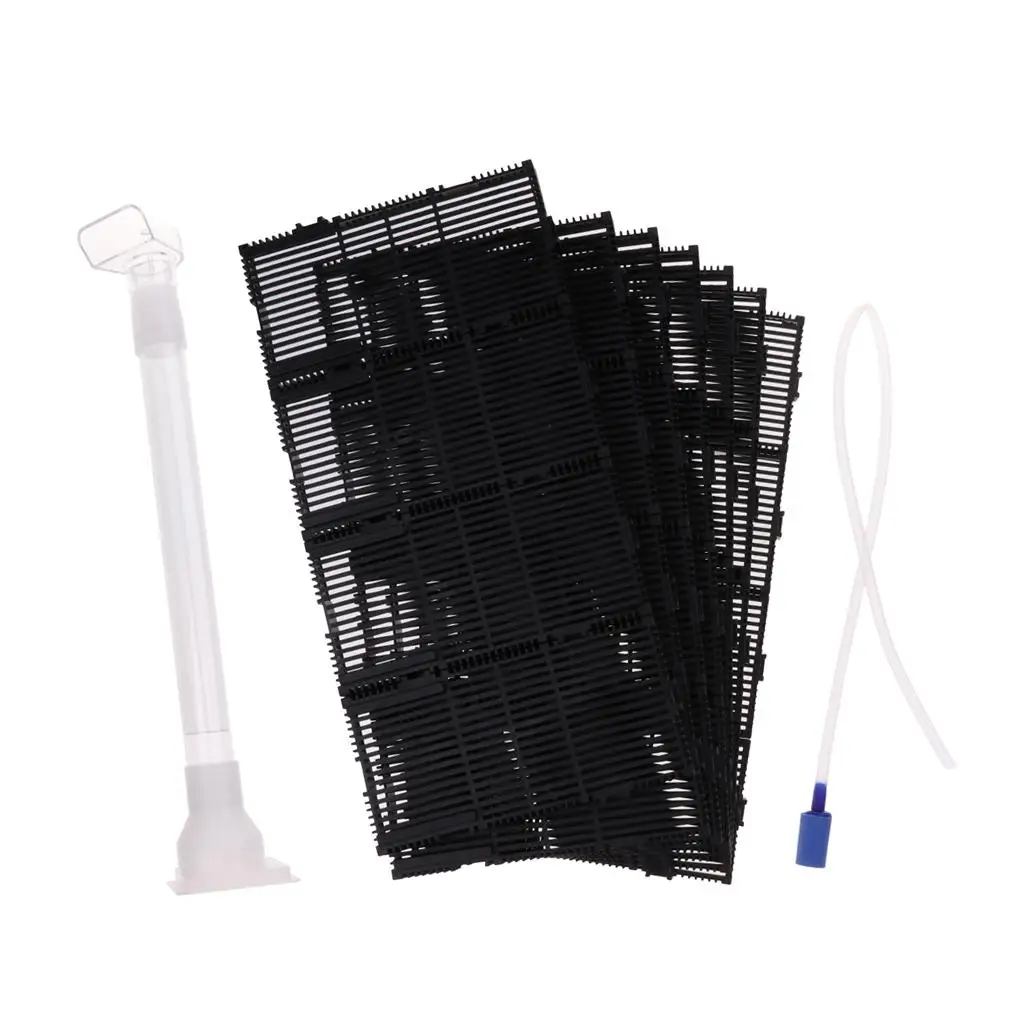 Aquarium Under Gravel Fish Tank Bottom Filtration Plate Filter System Black Without Nozzle Durable and Useful 3