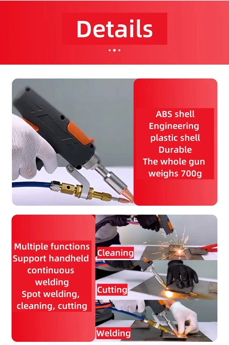 1500w 2000w 3000w Sup21T Handheld Laser Welding Head Laser Welding Gun for Stainless Steel Aluminum