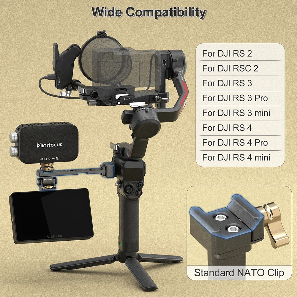 DJI RS2 PRO COMBO ＋補助パーツ＋小型モニター Ronin モニター取り付け拡張ブラケット DJI RS2 RS3 RS4 RSC2 RS