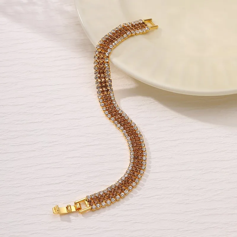 Classic All-match Zircon Beaded Bracelet for Women Trendy Luxury Niche Design Hand Bracelets Party Jewelry Gifts