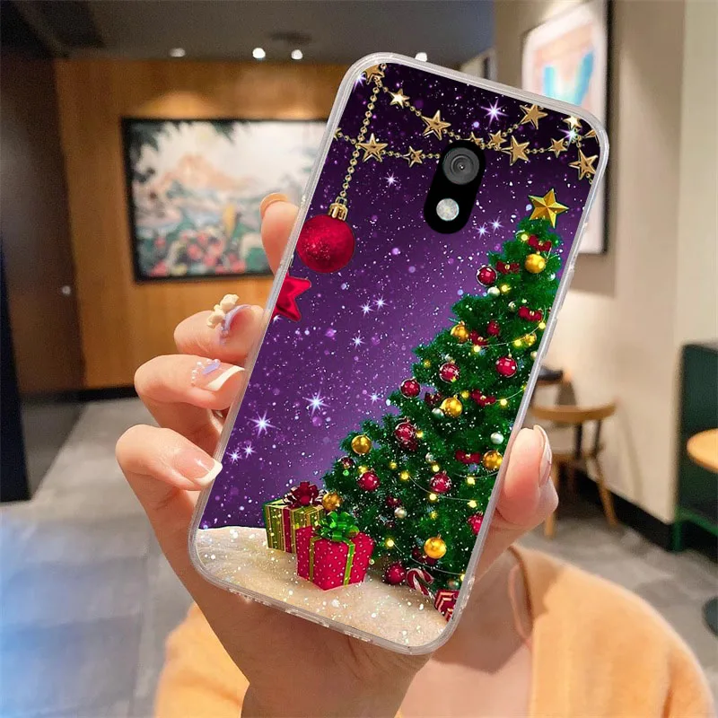 Christmas-Themed Clear Soft Silicone TPU Phone Cover